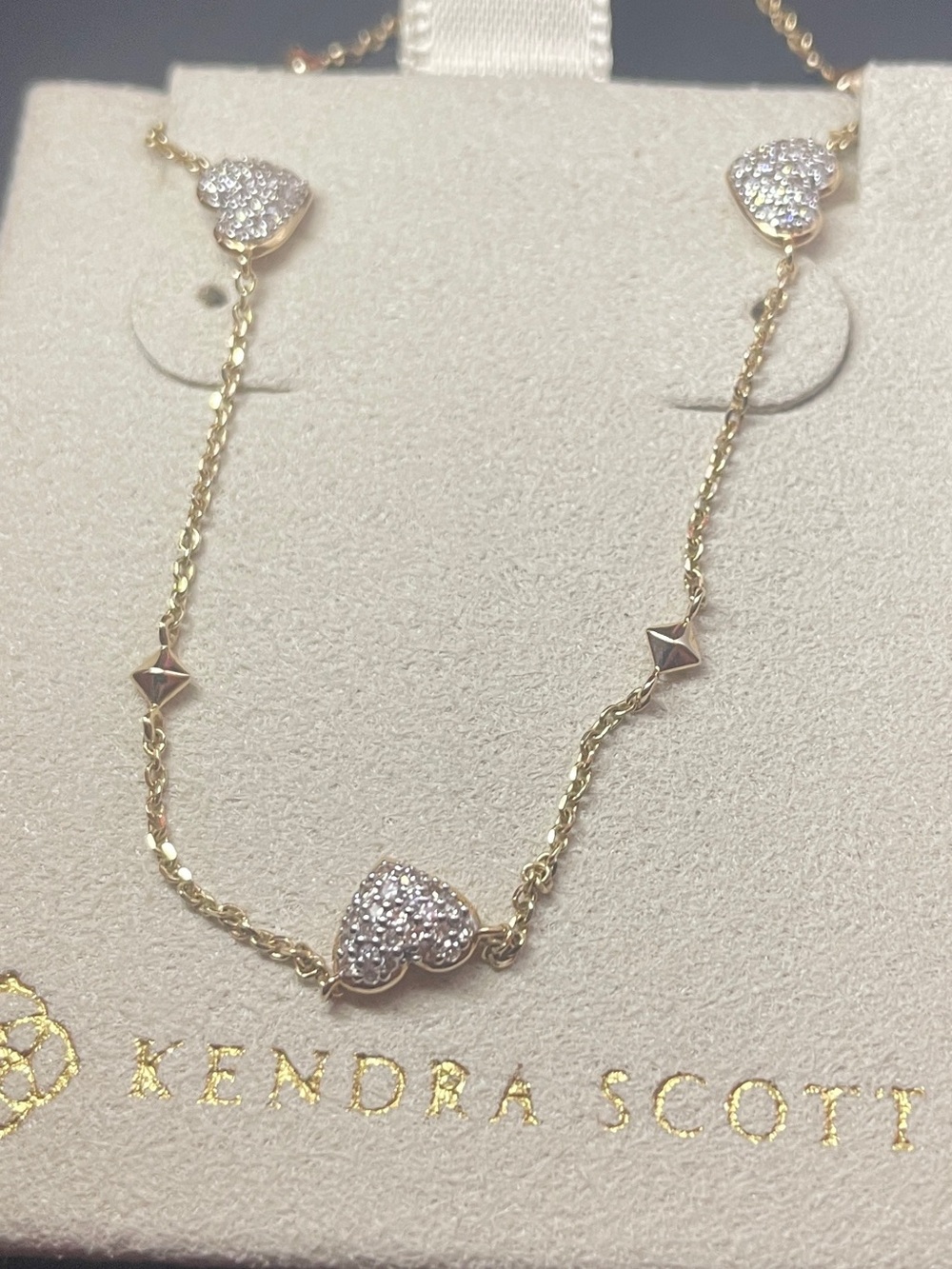 Kendra Scott Fine Jewelry Madeline Strand Necklace. 14K Solid Gold & Diamonds.
